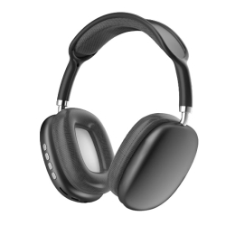 Casti audio P9 Pro Max compatibile cu IOS/Android Wireless sunet 3D difuzor HiFi NEGRU