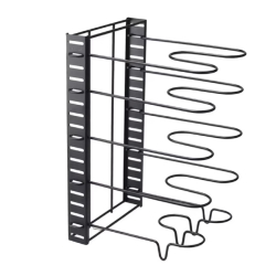 Suport organizator metalic pentru oale si tigai cu 5 rafturi