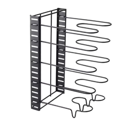 Suport organizator metalic pentru oale si tigai cu 5 rafturi