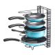 Suport organizator metalic pentru oale si tigai cu 5 rafturi