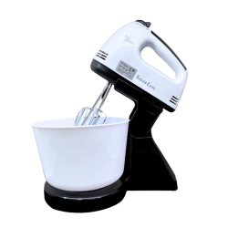 Mixer electric cu bol plastic MM 133B putere 300W cu 4 accesorii si 7 viteze
