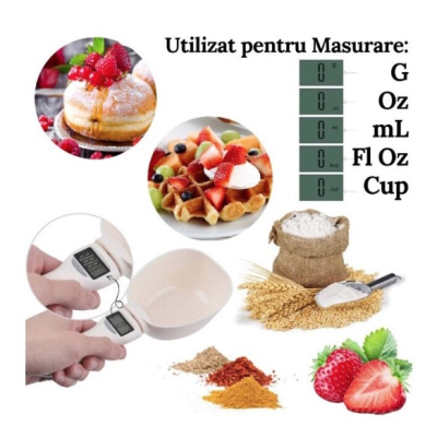 Cantar digital in forma de lingura proportionare precisa 800g 24 cm