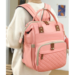 Rucsac multifunctional pentru Scutece Bebelusi atasabil pe manerul caruciorului ROZ