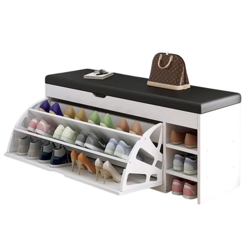 Dulap ALB pentru pantofi tip bancheta 80 X 34 X 51