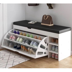 Dulap pentru pantofi tip bancheta ALB 100 X 34 X 51