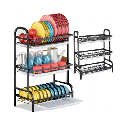 Scurgator vase pliabil pe 3 nivele uscator farfurii suport din Inox