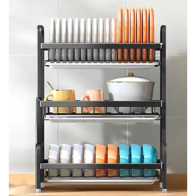 Scurgator vase pliabil pe 3 nivele uscator farfurii suport din Inox