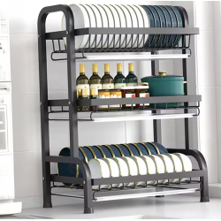 Scurgator vase pliabil pe 3 nivele uscator farfurii suport din Inox