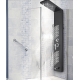 Panou de dus cu hidromasaj Inox Functie ploaie/cascada/jeturi masaj NEGRU MAT