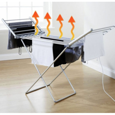 Uscator de rufe electric suprafata 12m inaltime ajustabila aluminiu inoxidabil pliabil 230W