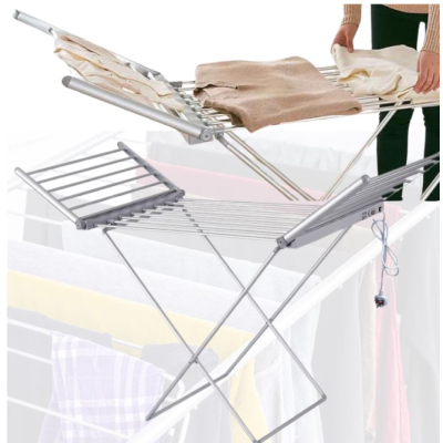 Uscator de rufe electric suprafata 12m inaltime ajustabila aluminiu inoxidabil pliabil 230W