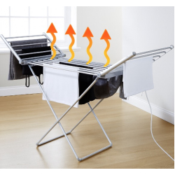 Uscator de rufe electric suprafata 12m inaltime ajustabila aluminiu inoxidabil pliabil 230W