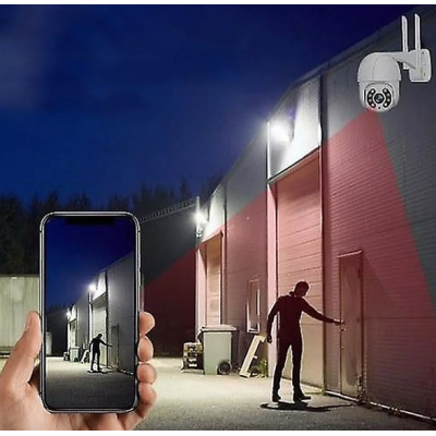 Camera de supraveghere video wireless pentru exterior rotatie 360 de grade mod de vedere nocturna