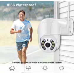Camera de supraveghere video wireless pentru exterior rotatie 360 de grade mod de vedere nocturna