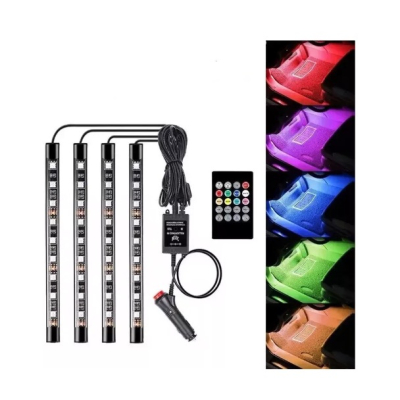 Lumini ambientale auto Q CD58 Kit interior LED RGB cu telecomanda Model 9 Led