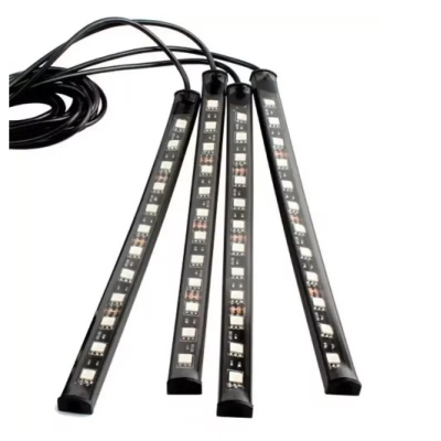 Lumini ambientale auto Q CD59 Kit interior LED RGB cu telecomanda Model 12 Led