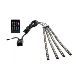 Lumini ambientale auto Q CD59 Kit interior LED RGB cu telecomanda Model 12 Led