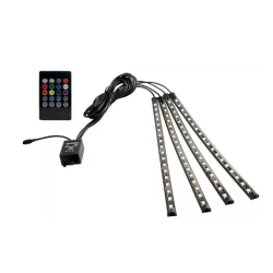 Lumini ambientale auto Q CD59 Kit interior LED RGB cu telecomanda Model 12 Led