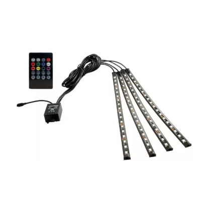 Lumini ambientale auto Q CD59 Kit interior LED RGB cu telecomanda Model 12 Led