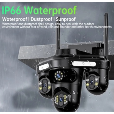 Camera de supraveghere 16MP cu 4 LENTILE senzor miscare alarma si alerte telefon