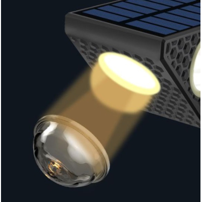 Lampa solara cu 3 LED puternice pentru trepte