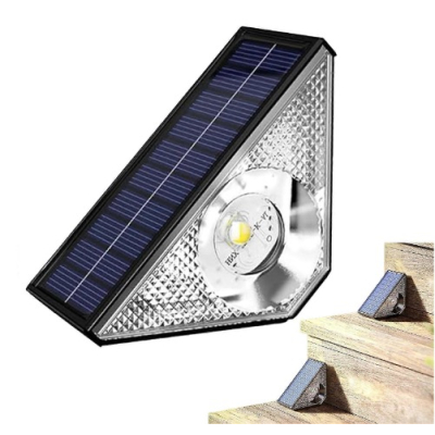 Lampa solara cu 3 LED puternice pentru trepte