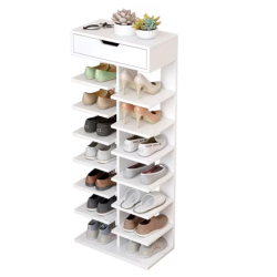 Pantofar lemn dublu cu 7 etaje elegant si versatil 100 x 40 x 22cm