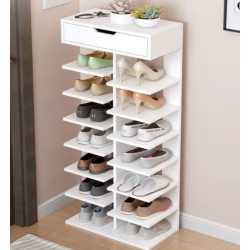 Pantofar lemn dublu cu 7 etaje elegant si versatil 100 x 40 x 22cm