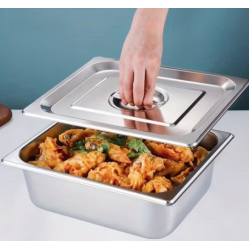 Tava gastronorm din inox pentru depozitare alimente ideal pentru catering restaurante fast food 325 x 275 x 100 mm