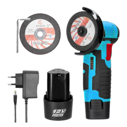 Polizor unghiular electric 19500rpm cu  2 baterii 12V disc de taiere dimensiuni 216x84x120mm