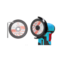 Polizor unghiular electric 19500rpm cu  2 baterii 12V disc de taiere dimensiuni 216x84x120mm