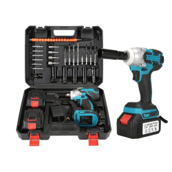 Trusa masina de gaurit si insurubat cu IMPACT 2 acumulatori si accesorii