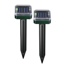 Set 2 aparate cu ultrasunete solare PATRATE pentru alungarea cartitelor si rozatoarelor