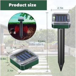 Set 2 aparate cu ultrasunete solare PATRATE pentru alungarea cartitelor si rozatoarelor