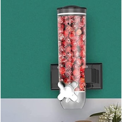 Dispenser TRIPLU pentru cereale si alimente uscate montat pe perete cu 3 cupe