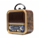 Radio portabil Kalade Bluetooth maron cu rama aurie