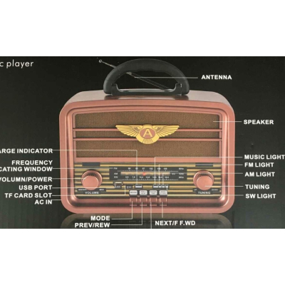 Radio portabil Kalade KK 222BT cu bluetooth si maner transport