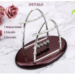 Decoratiune Pendulul lui Newton pentru birou cu 5 bile Design Elegant si Durabil 18 cm
