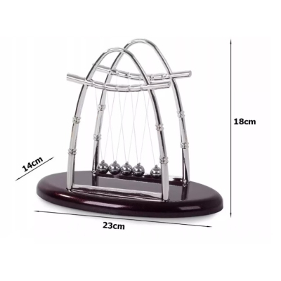 Decoratiune Pendulul lui Newton pentru birou cu 5 bile Design Elegant si Durabil 18 cm