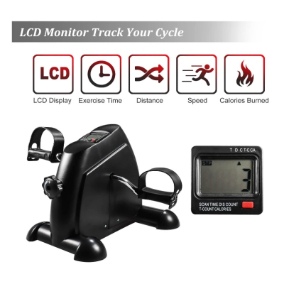 Mini Bicicleta de exercitii Mini Bike antrenor pentru brate si picioare neagra 120 kg