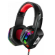 Casti gaming Q E6 Over Ear cu iluminare RGB negre