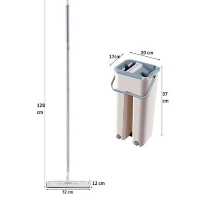 Mop profesional cu galeata cu doua cuve rotativ 360