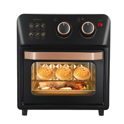 Friteuza cu aer cald S18 tip cuptor electric geam de sticla capacitate 12 L 1360W