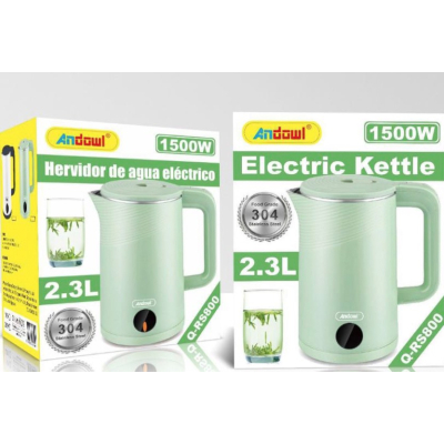 Fierbator electric capacitate 2.3L putere 1500W otel inoxidabil Andowl Q RS800