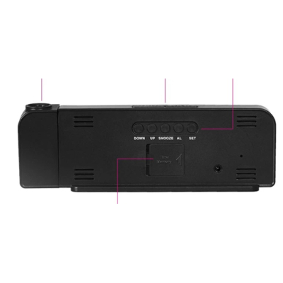 Ceas digital cu afisaj LED RD A395 cu funtie de alarma si intensitate reglabila proiector rotativ cu ora