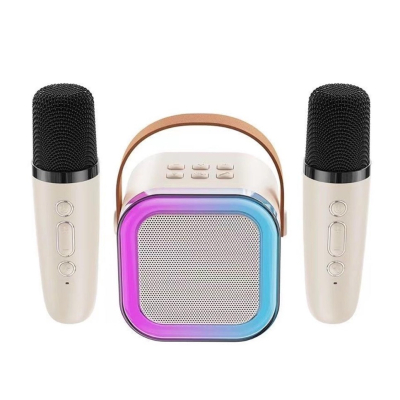 Boxa portabila karaoke K12 cu 2 microfoane incluse