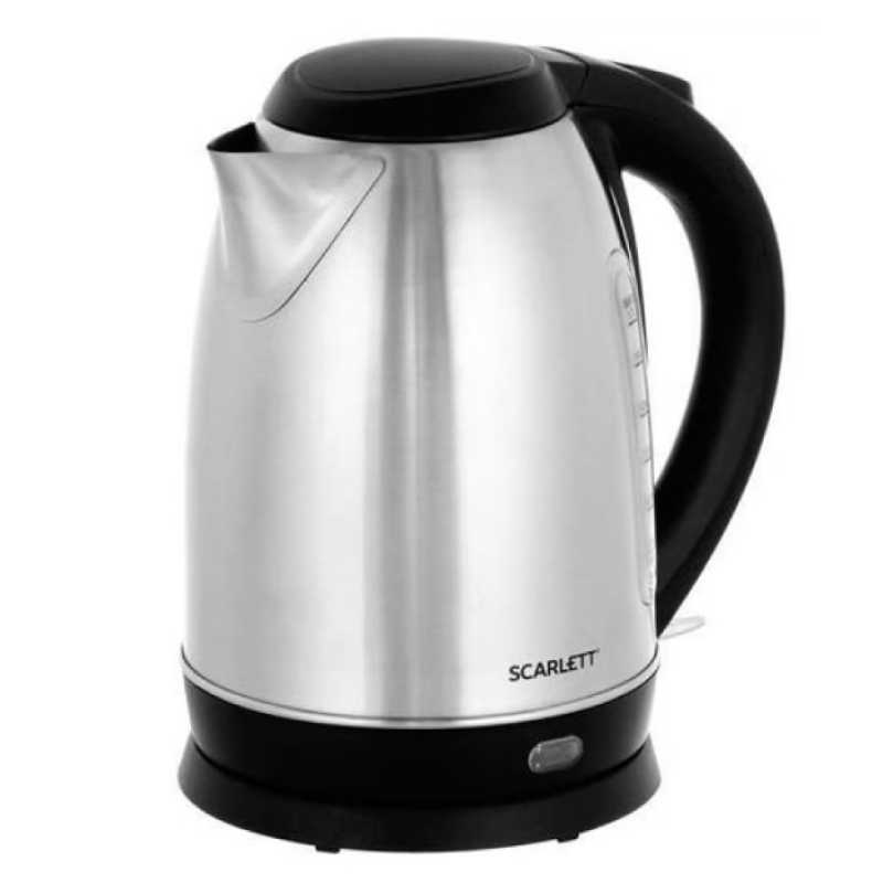 Cana fierbator Scarlett Inox 1500W capacitate 2L Declansare automata Inox/Negru