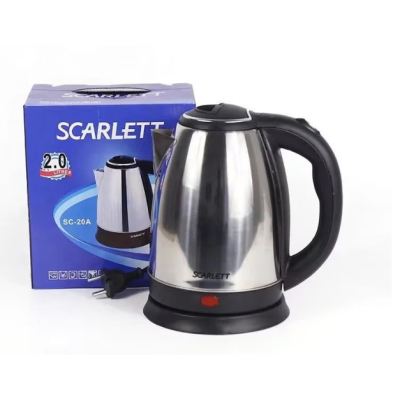Cana fierbator Scarlett Inox 1500W capacitate 2L Declansare automata Inox/Negru