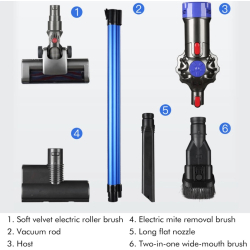 Aspirator vertical fara fir Andowl Q XC6 reincarcabil 600W de 0.8 litri
