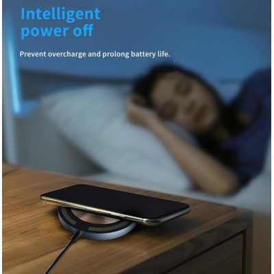 Incarcator wireless magnetic de 20W cu design transparent si LED Andowl Q PD01